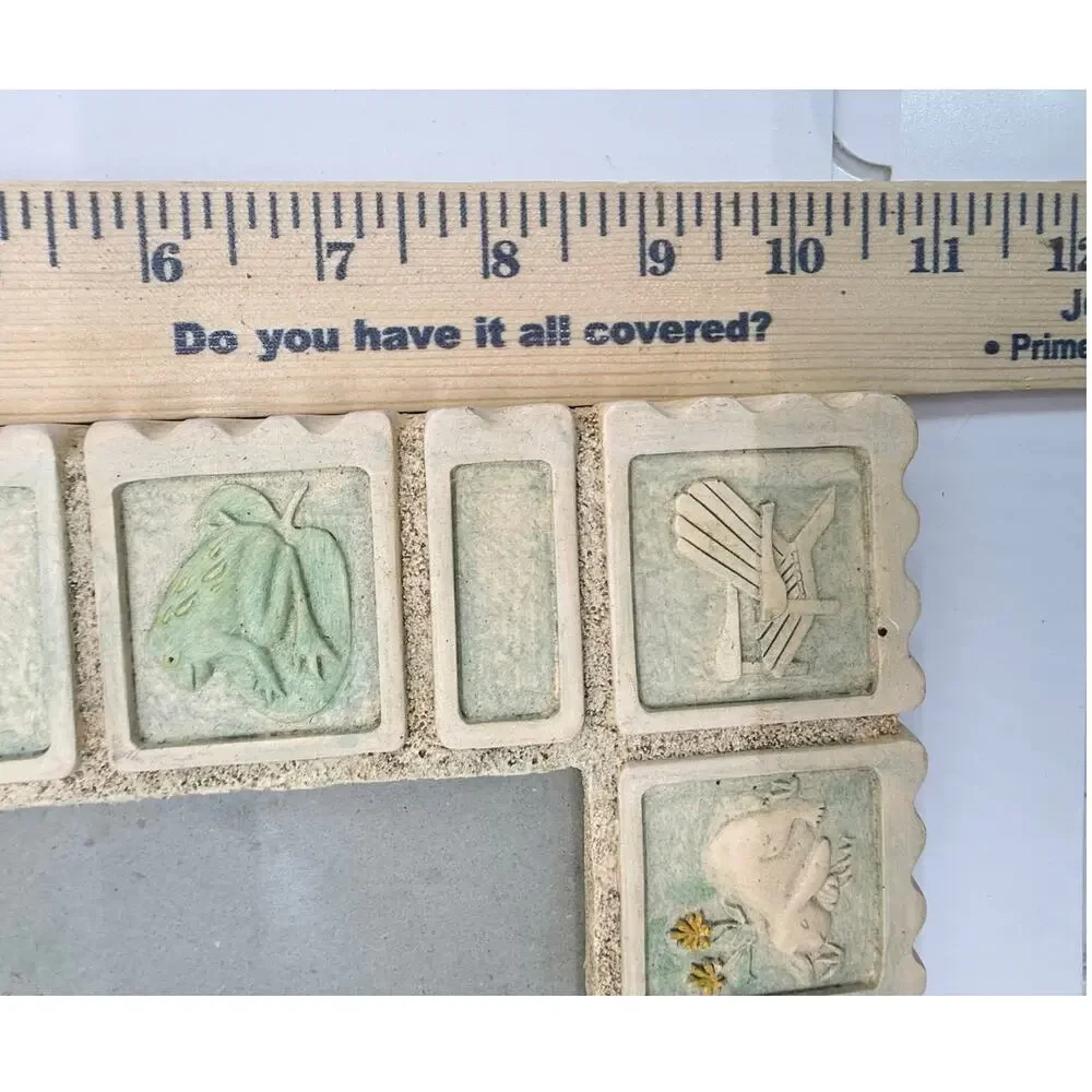 VTG‎ Amor Malden Intl Hand Painted Garden Ceramic 6x4 Picture Frame Cottagecore